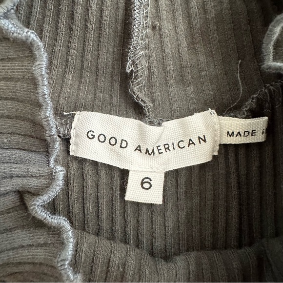 NWT Good American Mock Neck Rib Top Ink Color Size 6 (3XL) - Picture 6 of 7